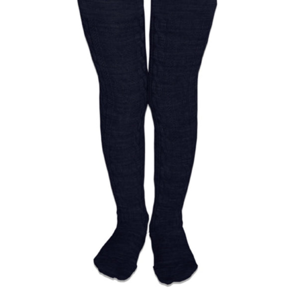 Navy Cable Tights